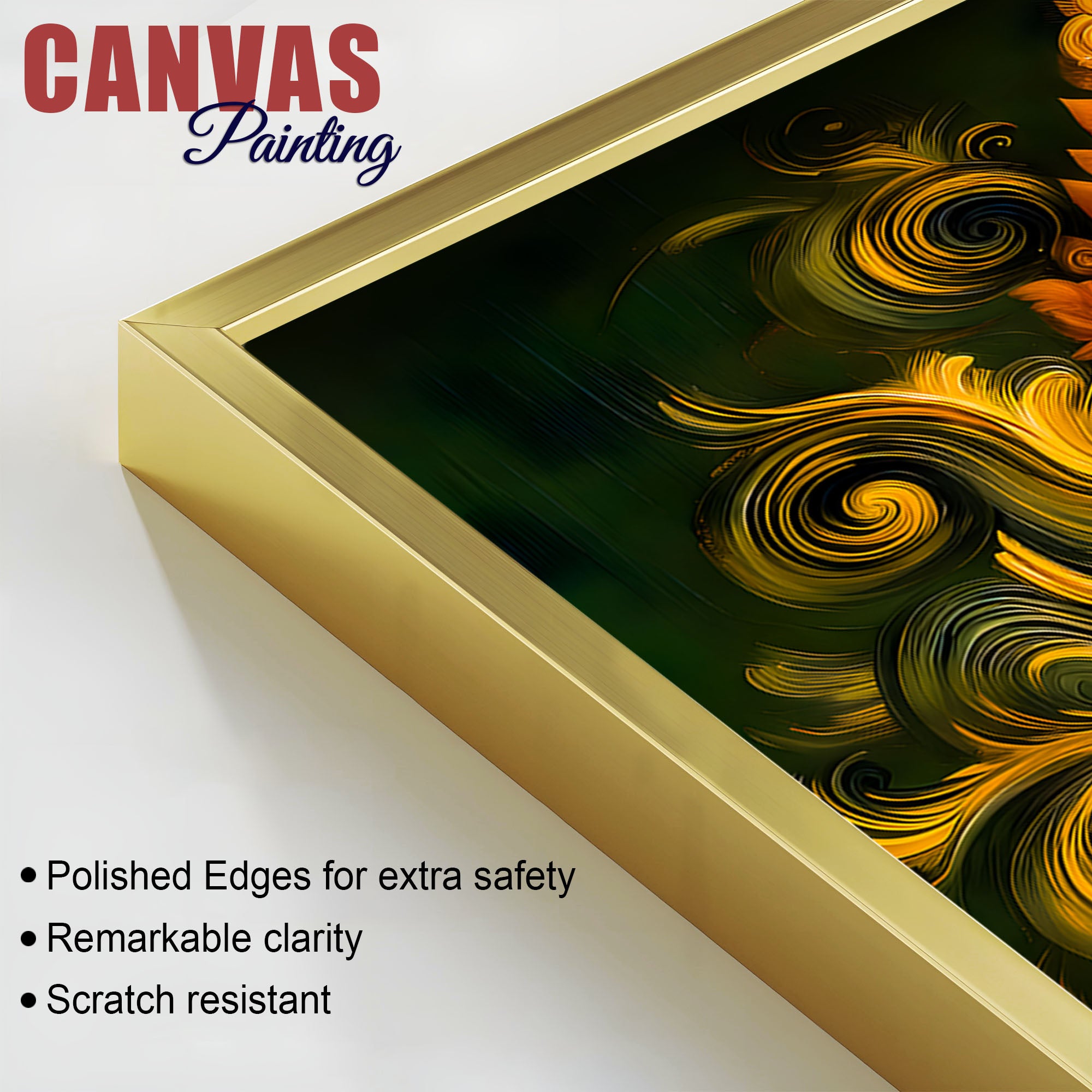 Sacred Goddess Green Abstract Canvas Wall Painting