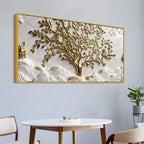 Sacred Golden Tree of Life 3D Canvas Wall Painting