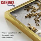 Sacred Golden Tree of Life 3D Canvas Wall Painting