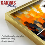 Sacred Hindu God Lord Shri Krishna Premium Abstract Canvas Wall Painting for Home & Offices