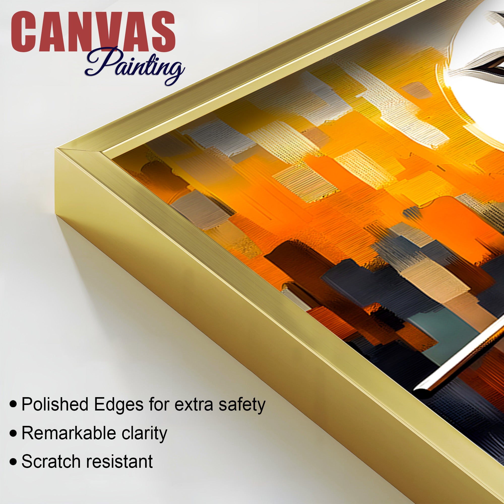 Sacred Hindu God Lord Shri Krishna Premium Abstract Canvas Wall Painting for Home & Offices