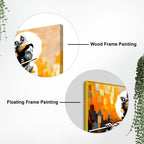 Sacred Hindu God Lord Shri Krishna Premium Abstract Canvas Wall Painting for Home & Offices