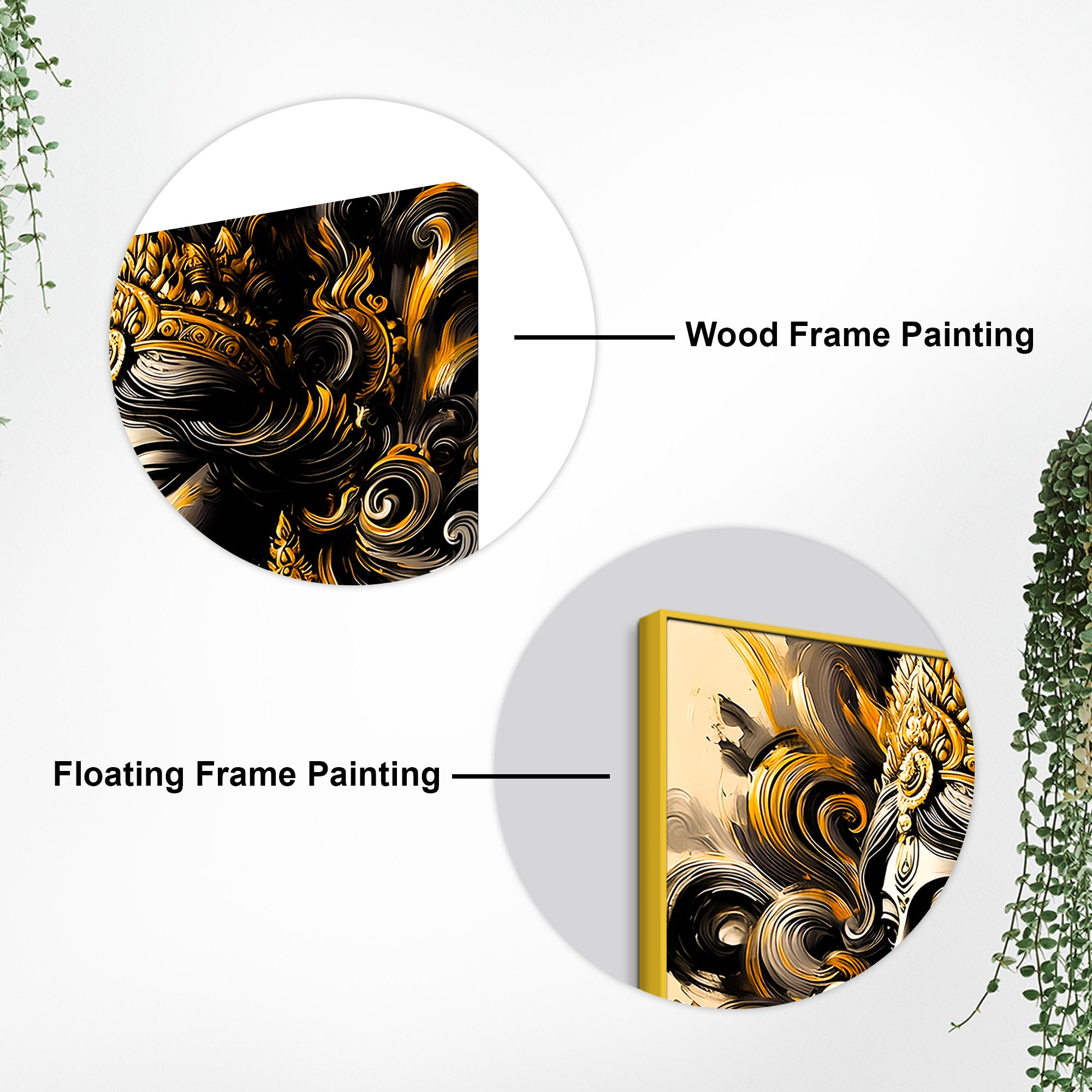 Sacred Indian Goddess Monochrome Art Wall Painting