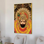 Sacred Khatu Shyam Ji Canvas Wall Painting | Hindu Religious Painting
