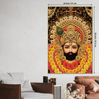 Sacred Khatu Shyam Ji Canvas Wall Painting | Hindu Religious Painting