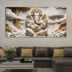 Sacred Lord Ganesha 3D Canvas Wall Painting