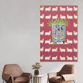 Sacred Lord Shrinathji Darshan with Cow Motif Spiritual Pichwai Canvas Wall Painting