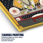 Sacred Nathdwara Darbar Shrinathji Spiritual Canvas Wall Painting