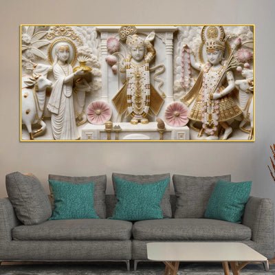Sacred Nathdwara Shrinathji 3D Canvas Wall Painting