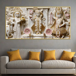 Sacred Nathdwara Shrinathji 3D Canvas Wall Painting