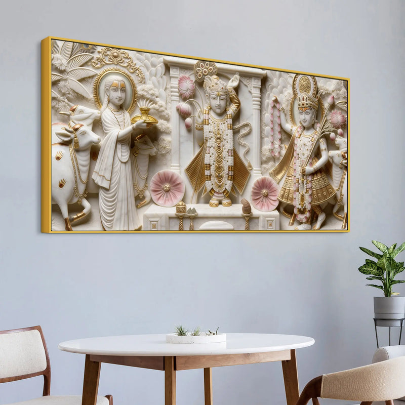 Sacred Nathdwara Shrinathji 3D Canvas Wall Painting