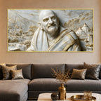 Sacred Neem Karoli Baba Maharaj Ji Sacred Temple 3D Canvas Wall Painting