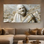 Sacred Neem Karoli Baba Maharaj Ji Sacred Temple 3D Canvas Wall Painting