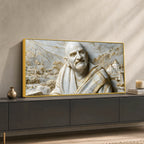 Sacred Neem Karoli Baba Maharaj Ji Sacred Temple 3D Canvas Wall Painting