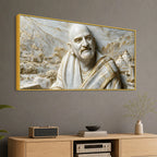 Sacred Neem Karoli Baba Maharaj Ji Sacred Temple 3D Canvas Wall Painting