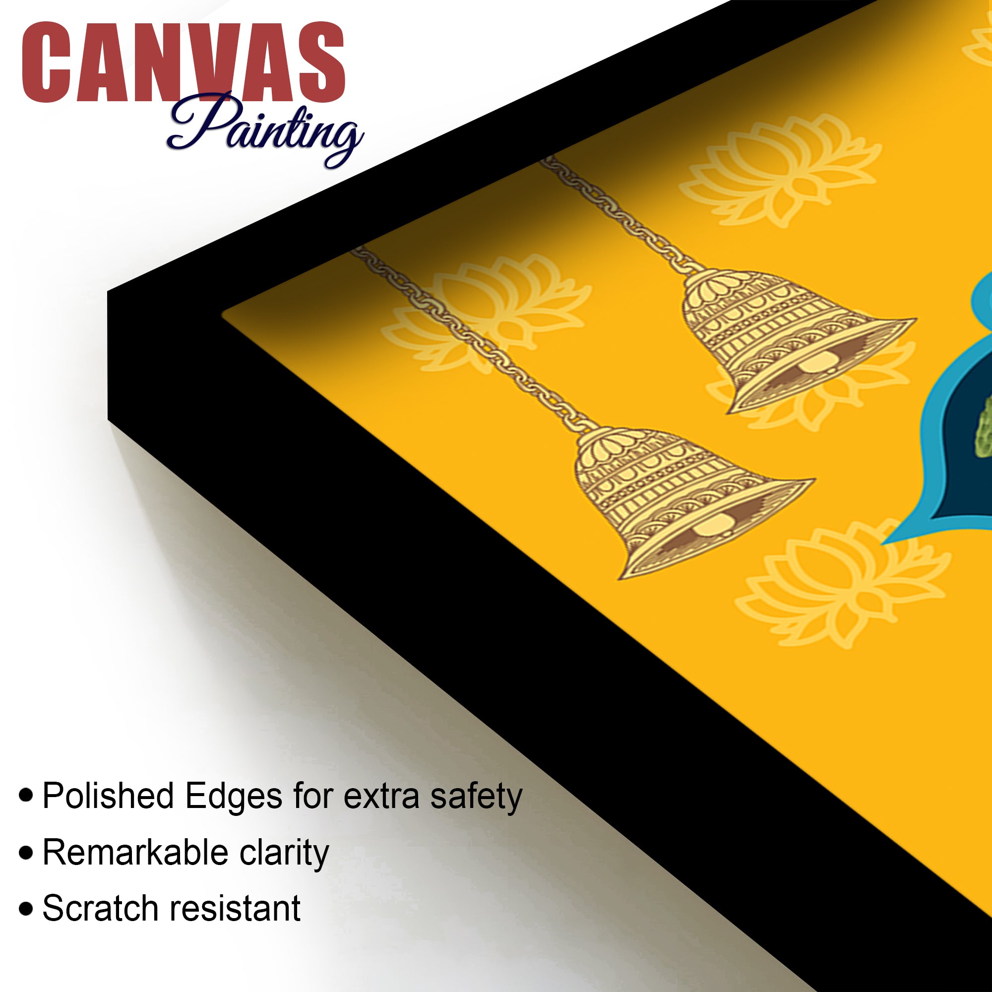 Sacred Pichwai Cow Canvas Wall Painting for Living Room & Pooja Room