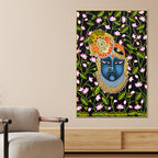 sacred-shree-krishna-face-dark-floral-themed-indian-canvas-wall-painting