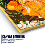 Sacred Shree Radha Krishna Love Canvas Wall Painting for Home & Temple