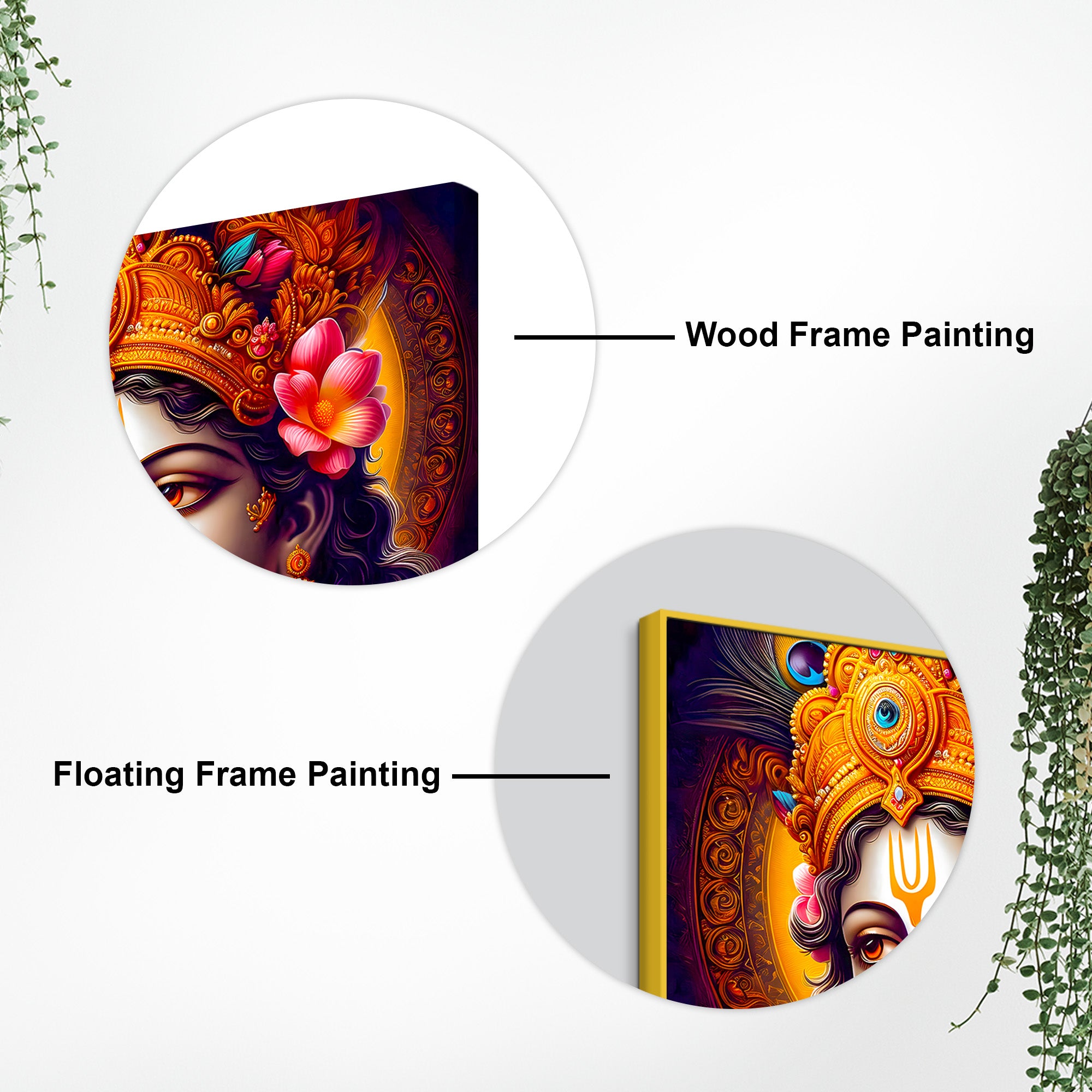 Sacred Shri Krishna Canvas Wall Painting for Home