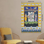 Sacred Shrinath Ji Krishna Temple Ritual Canvas Wall Painting