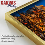 Sacred Temple Glow of Varanasi Canvas Painting for Home Decor