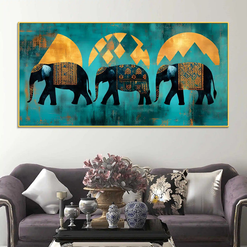 sacred-trio-elephants-of-strength-wisdom-and-unity-canvas-wall-painting