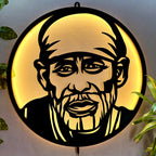 Sai Baba LED Wall Hanging Light for Temple and Wall Decor