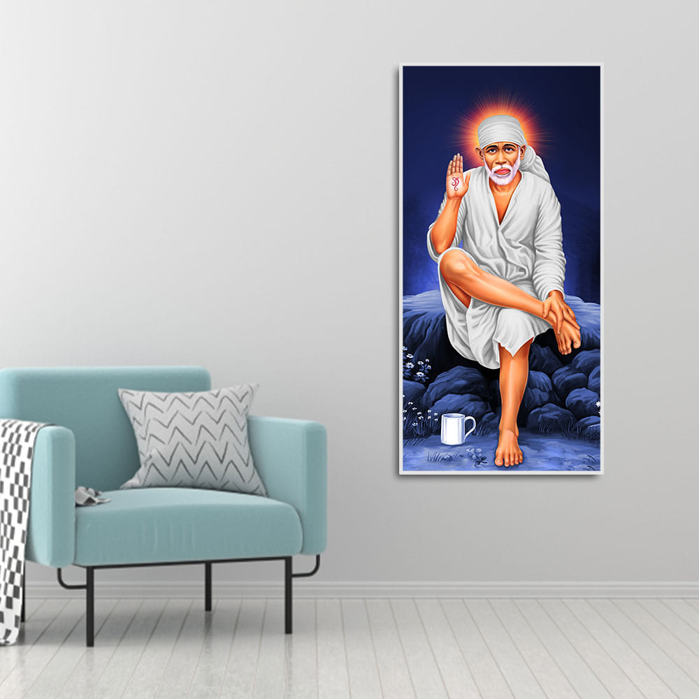 Sai Baba of Shirdi Premium Canvas Wall Painting