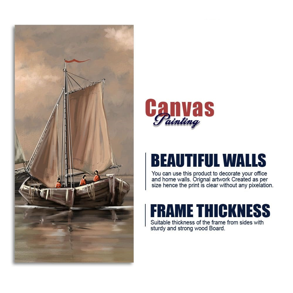 Sailing Boat on the Sea landscape Wall Painting