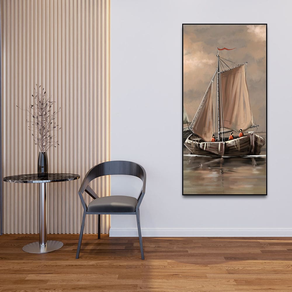 Sailing Boat on the Sea landscape Wall Painting