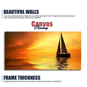 Sailing in Sunset Canvas Wall Painting