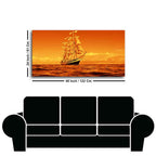 Sailing Ship in a Beautiful Golden Hour Premium Wall Painting