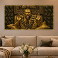 Saint Shri Premanandji Maharaj Giving Blessing Metallic Look 3D Canvas Wall Painting