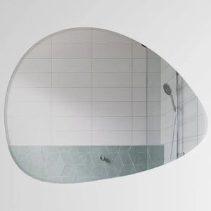  Beveled Pebble Shape Bathroom Mirror