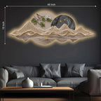 Scenic Mountain Landscape Crystal Glass Backlit LED Painting