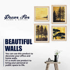 Scenic Tree Wall Art Frame Set of 4 for Living Room Décor