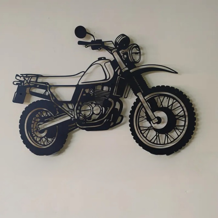 Scrambler Style Motorcycle Metal Wall Art