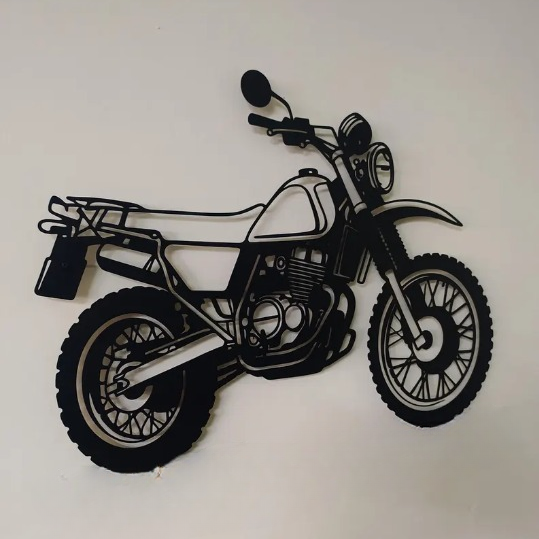 Scrambler Style Motorcycle Metal Wall Art
