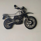 Scrambler Style Motorcycle Metal Wall Art