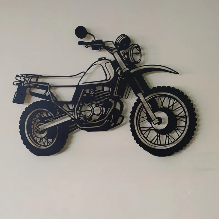 Scrambler Style Motorcycle Metal Wall Art