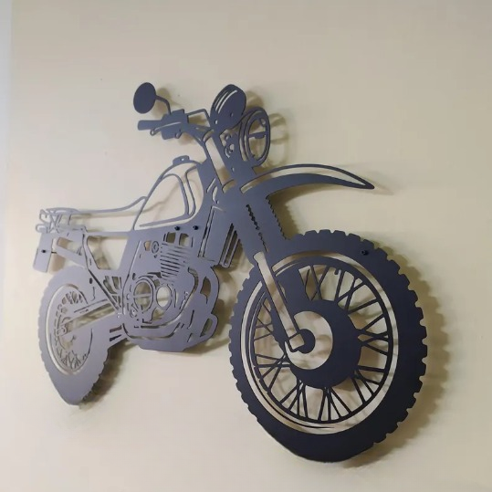 Scrambler Style Motorcycle Metal Wall Art