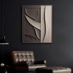 Sculptural Wall Decor with Geometric and Organic Elements