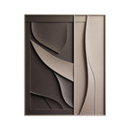 Sculptural Wall Decor with Geometric and Organic Elements