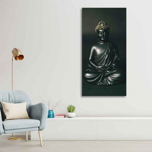 Sculpture of Gautam Buddha Canvas Wall Painting