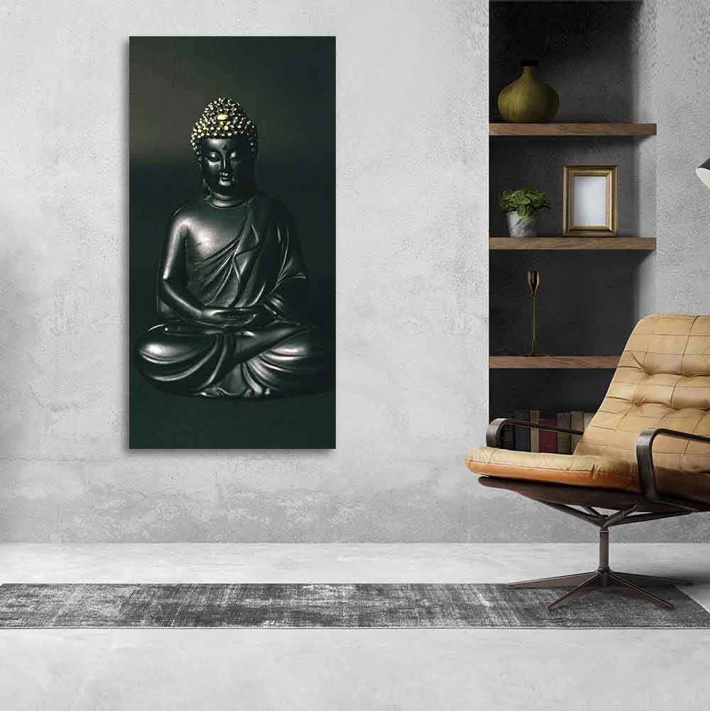 Sculpture of Gautam Buddha Canvas Wall Painting