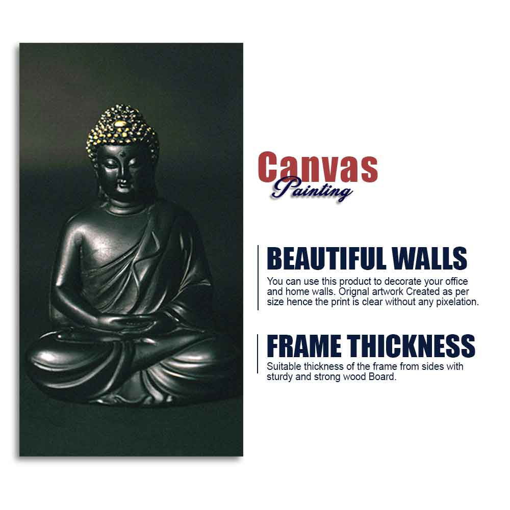 Sculpture of Gautam Buddha Canvas Wall Painting