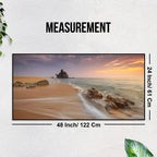 Sea Bay Sunset Colorful Frame Wall Painting