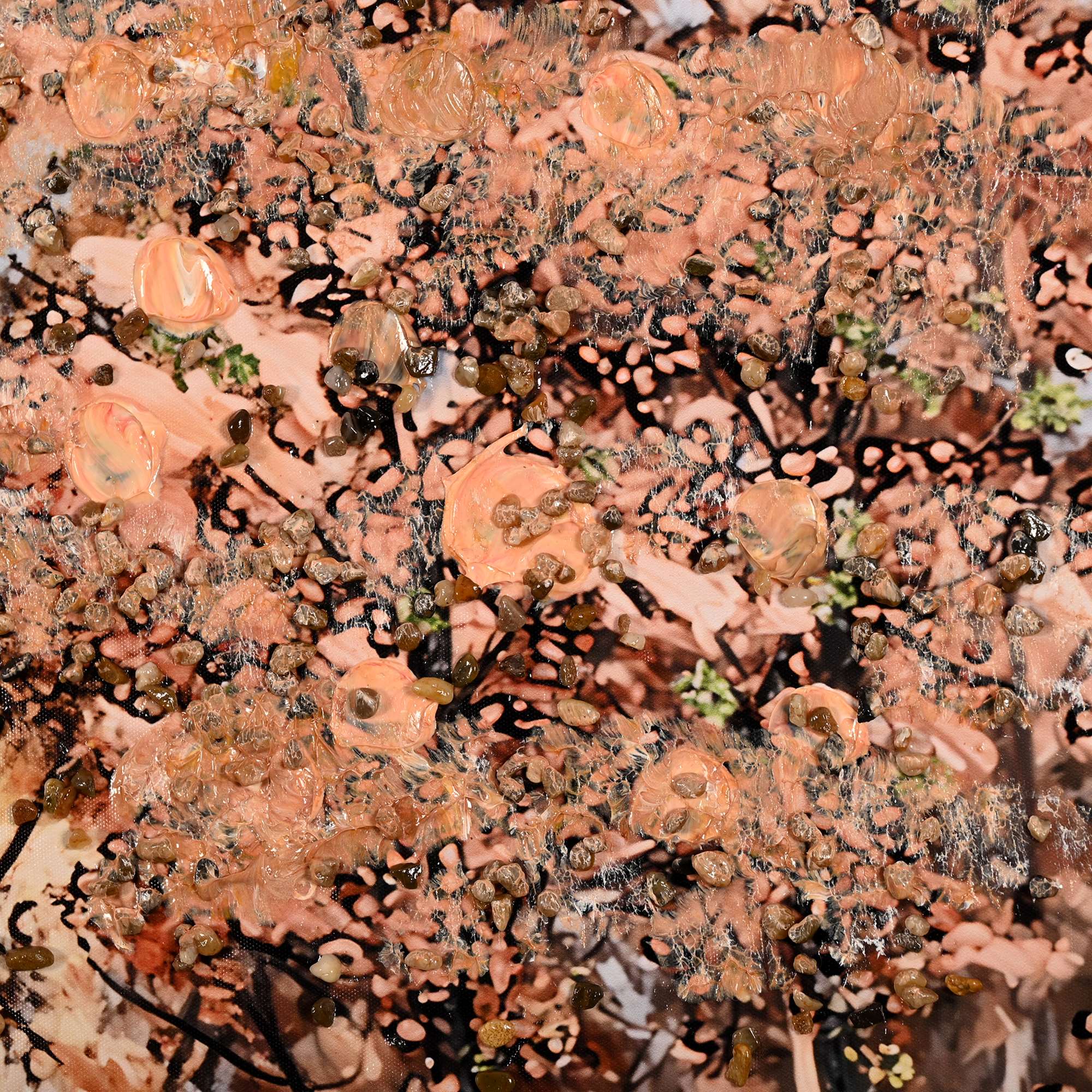 Seasons in Harmony Hand Painted Wall Painting with Floating Frame