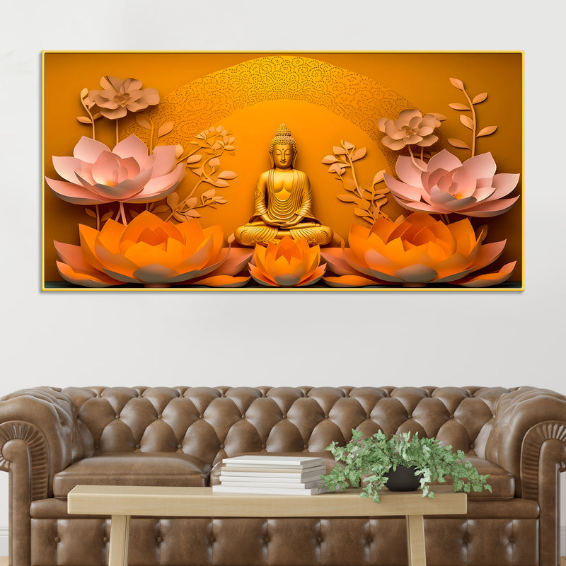 Serene Buddha Canvas Painting for Office & Home Decor