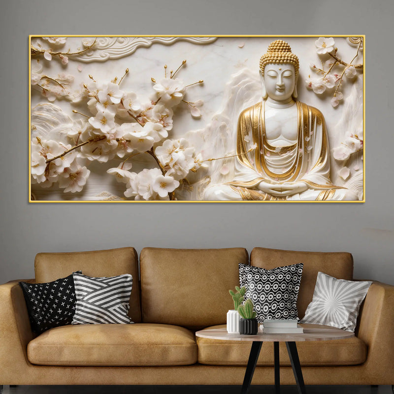 Serene Buddha Harmony 3D Canvas Wall Painting